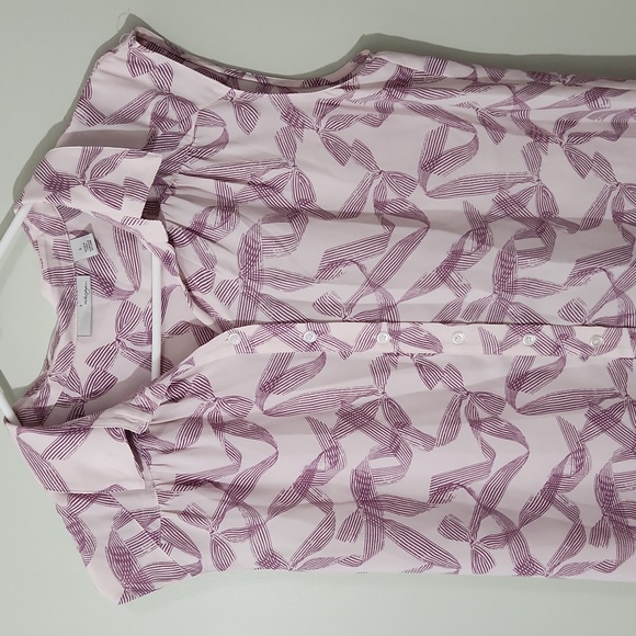 Halogen Purple Bows Button Down Shirt - Picture 3 of 5